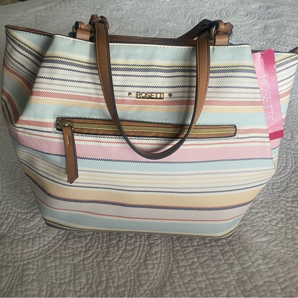 Rosetti Multicolor Striped Tote Bag
